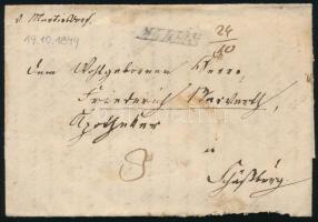 1849 Levél 8kr portóval "MEDIAS" + kézi dátum - Schaesburg