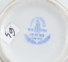 Herendi Apponyi purpur cukortartó, jelzett, d: 10 cm