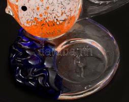 Murano halfigurás mécsestartó, jelzés nélkül, hibátlan, m: 14 cm