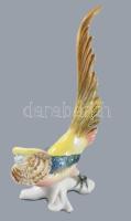 Ens aranyfácán, jelzett, szakszerűen restaurált, m: 21 cm