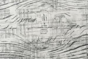 Gyarmathy Tihamér (1915-2005): Hullámok (cím nélkül), 1961. Ceruza, papír, jelezve jobbra lent, Háto...