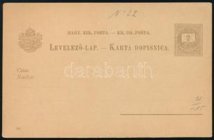 1896 2kr díjjegyes milleniumi képeslap, használatlan