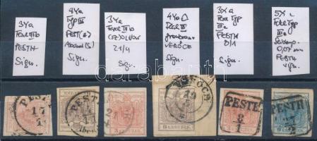 1850 6 db bélyeg Goller meghatározással és szignóval