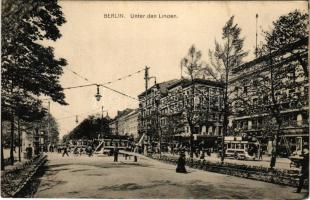 Berlin, Unter den Linden, street, shops, automobile, omnibus (EB)