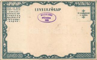 Vegyenek babát. Egy jó kislány viselt dolgai II. sorozat 1. szám. Radó / Hungarian art postcard s: K...