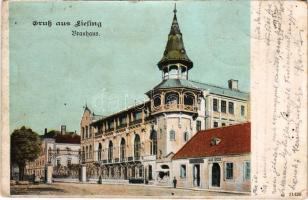1905 Wien, Vienna, Bécs XXIII. Liesing, Brauhaus / brewery, beer factory, shop of Jacob Speiser (fl)