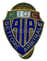 Olaszország 1950 k. "FIGC - Settore Arbitrale (Olasz Labdarúgó Szövetség - Játékvezetői Testület)" zománcozott bronz gomblyukjelvény T:AU Italy cca 1950. "FIGC - Settore Arbitrale (Italian Football Federation - Referees' Association)" enamelled bronze buttonhole badge C:AU