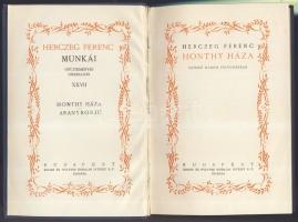 Herczeg Ferenc munkái: Gyűjteményes díszkiadás. Bp. 1925. 3 kötet aranyozott egészbőr kötésben, kivá...