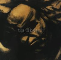 Kohán György (1910-1966): Ludwig van Beethoven arcképe. Szén, papír, jelzés nélkül. Hátoldalán ajánd...