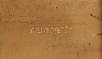 Kohán György (1910-1966): Ludwig van Beethoven arcképe. Szén, papír, jelzés nélkül. Hátoldalán ajánd...