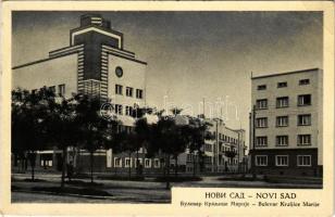 Újvidék, Novi Sad; Bulevar Kraljice Marije / Mária királyné útja / street view (EB)