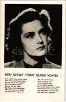 Nem számít többé semmi nékem... Karády Katalin dala a "Csalódás" című Palatinus filmben. De Fries Károly zenéje, Kovách Kálmán verse