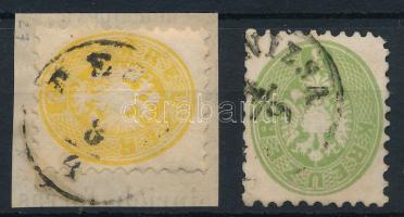 1864 2kr kivágás + 3kr rövid sarokfog