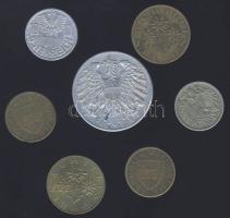 Ausztria 1915. 10H (1x), 1952. 5Sch (1x), 1959-75. 1Sch (2x), 1963. 10Gr (1x),50Gr (2x) T:3 összesen...