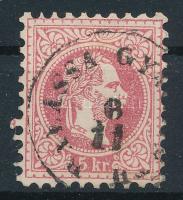 1867 5kr festékhiányos nyomat "BALASSA GY(ARMAT)"