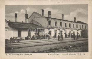 Mezőlaborc railway station damaged by the Russian troops (EB)