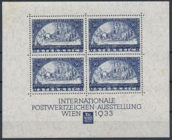 Ausztria 1933 WIPA blokk kifogástalan állapotban, a beragasztásból származó jelentéktelen ragasztónyomokkal (Mi EUR 3.750.-)