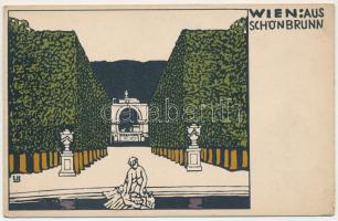 Wien, Vienna, Bécs; Wien Aus Schönbrunn. Wiener Werkstätte No. 137. s: Urban Janke (felületi sérülés / surface damage)