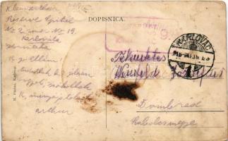1916 Károlyváros, Karlovac; Gradsko kupaliste na korani / Városi uszoda a Korana folyón. M. Fogina k...