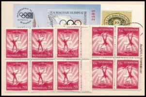 Kis tétel: blokkok, emlékívek, bélyegek, levelek, díjjegyesek, modern képeslapok