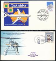 Kis tétel: blokkok, sorok, ívek, díjjegyesek, 2 régi külföldi cserefüzet stb