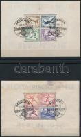 Deutsches Reich 1936 Olimpia München blokkpár sakk Olimpia alkalmi bélyegzéssel (egyik blokk előoldala felül erősen kopott ) Blok Mi 5-6 (Mi EUR 180.-)