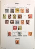 1900-1988 Nagy magyar gyűjtemény 4 db előnyomott albumban, sok jobb kiadással, blokkokkal. Javarészt pecsételt gyűjtemény, a használatlan bélyegek filázva, minőségre átnézetlenek.