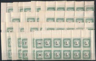 1953 50 éves a magyar portóbélyeg sor ívsarki 10-es tömbökben