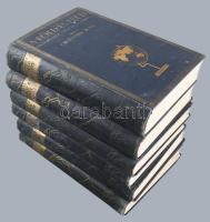 Cholnoky Jenő: A Föld és élete. I-VI. köt. Világrészek, országok, emberek. I. köt.: Európa. II. köt: Ázsia. III. köt.: Afrika. IV. köt. Amerika. V. köt.: Ausztrália, Oceánia és a sarkvidékek. VI. köt.: Magyarország földrajza. Bp., [1936-1937], Franklin. Gazdag képanyaggal illusztrálva. Térkép-mellékletekkel. Kiadói aranyozott egészvászon sorozatkötésben, kopott borítókkal, a II., III. és VI. kötetekből hiányzó térkép-mellékletekkel.