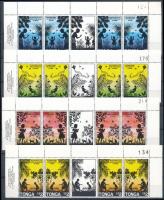 1993 Családtervezés, sakk, macskák stb. Mi 1260-1267 2 sort tartalmazó 4 négyescsík