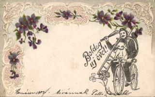 New Year chimney sweeper litho