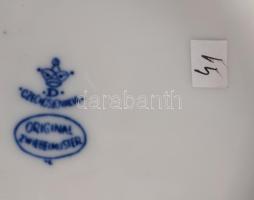 Dubi Bohemia 6 darab hagymamintás mélytányér, jelzett, hibátlan, d: 24 cm