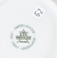 Tirschenreuth 6 darab hagymamintás csésze alátéttel, jelzett, minimális kopással, d: 14 cm