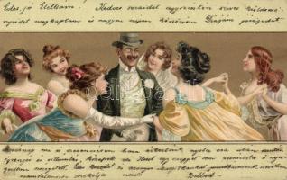 Gentleman and ladies litho