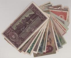 Vegyes 22db-os korona, pengő, forint, fillér bankjegy tétel 1920-1969. T:vegyes