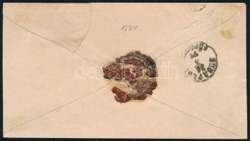 1877 5kr levélen "LACZHÁZA"