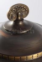 WMF nagyméretű szecessziós réz fedeles edény, cca 1910, jelzett, 40x32 cm