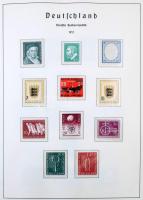 NSZK gyűjtemény az 1949-1975 közötti időszakból falcmentes Leuchtturm albumban. Szép minőség, teljes...