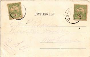 Csikvánd, M. Kir. postahivatal, utca részlet az urasági lak és körjegyzői hivatallal. A csikvándi m....