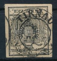 1850 2kr MP III mélyfekete, finom nyomat "TIRNAU"