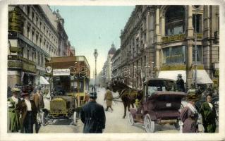 Berlin Friedrich and Leipzig street with Café Kerkau, the office of the Berliner Tageblatt and the shop of Rudolf Mosse