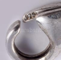 Pezsgőszínű tenyésztett gyöngy nyaklánc ezüst (Ag) szerelékkel, jelzett, h: 43 cm