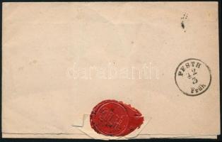 ~1855 6kr MP III. világosbarna bélyeg levélen "ERLAU" - "PESTH Früh" Certificate...
