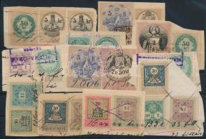 11 db kivágás okmánybélyegekkel