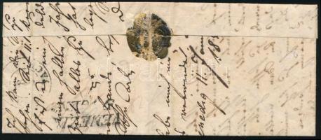 1853 9kr HP IIIa levélen teljes tartalommal "PESTH" - "VENEZIA"