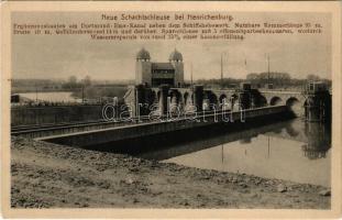 1914 Dortmund, Neue Schachtschleuse bei Heinrichenburg / dam (EK)