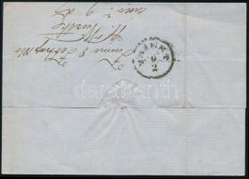 1860 5kr II. tipus centrált bélyeg levélen "FIUME" - Trieste