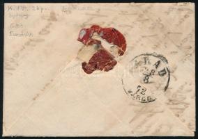 1872 Réznyomat 5kr levélen "ÚJ-PANÁTH" (Gudlin 800 pont) - "ARAD" különleges haj...