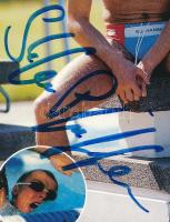 Stefan Pfeiffer német úszóbajnok saját kezű aláírása képén