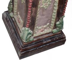 1898 Jebaczek jelzéssel szecessziós posztamens plasztikus növényi ornamentikával díszítve. Osztrák-M...